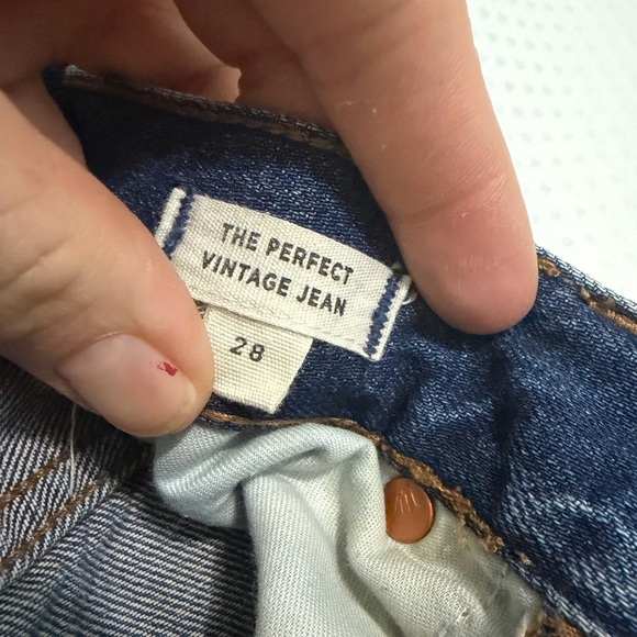 Madewell Perfect Vintage Jean High Rise Straight Crop Medium Wash 28 - Picture 6 of 6